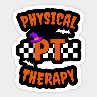 halloween pt physical therapist Sticker